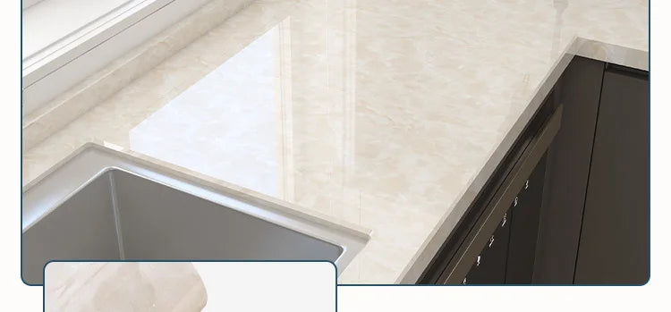 Marble Adhesive Wallpaper – Oil-Proof Film for Kitchen Countertop Renovation