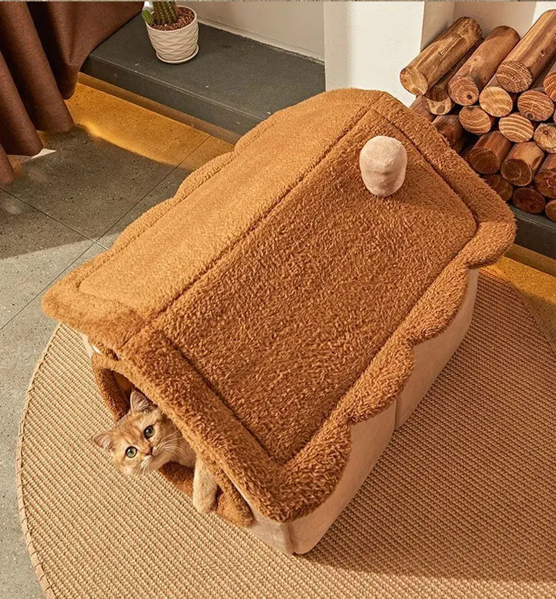 Foldable Pet House – Removable Washable Bed for Small to Large Dogs and Cats