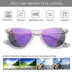 Vintage Round Kids Sunglasses – Polarized Metal UV400 Eyewear for Outdoor Play