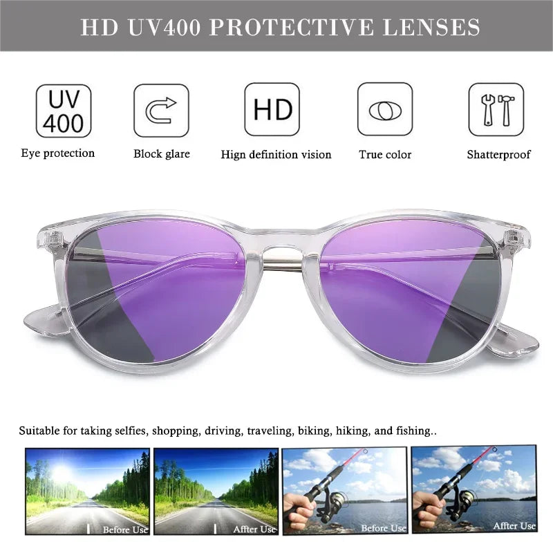 Vintage Round Kids Sunglasses – Polarized Metal UV400 Eyewear for Outdoor Play