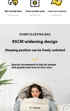 Stretchable Down Sleeping Bag – Ultralight Machine Washable for Camping
