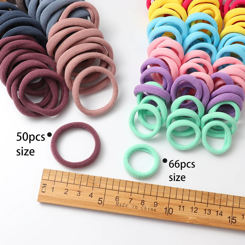 Nylon Elastic Hair Bands – Soft Ponytail Holders for Kids Hairstyles