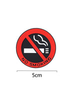 No Smoking Warning Decal – Adhesive Safety Sign for Cars and Home