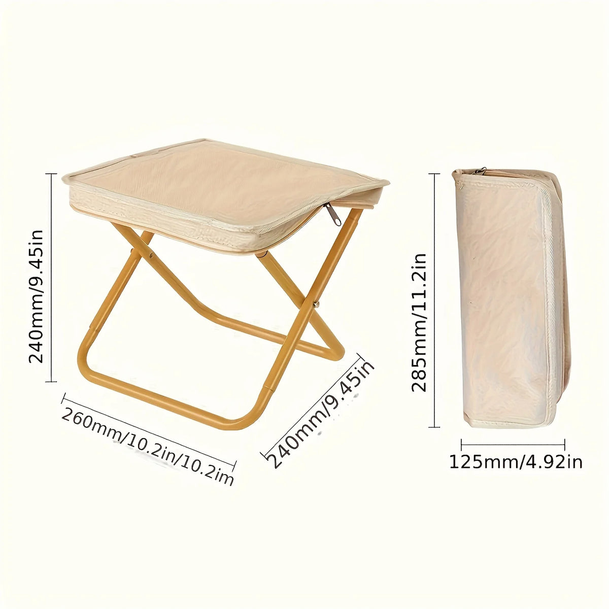Portable Folding Stool – Lightweight Carrying Handle for Outdoor Camping