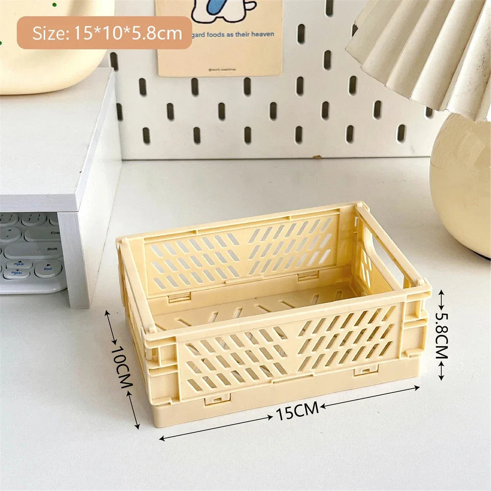 Foldable Storage Crate – Collapsible Organizer for Toys and Desk Supplies
