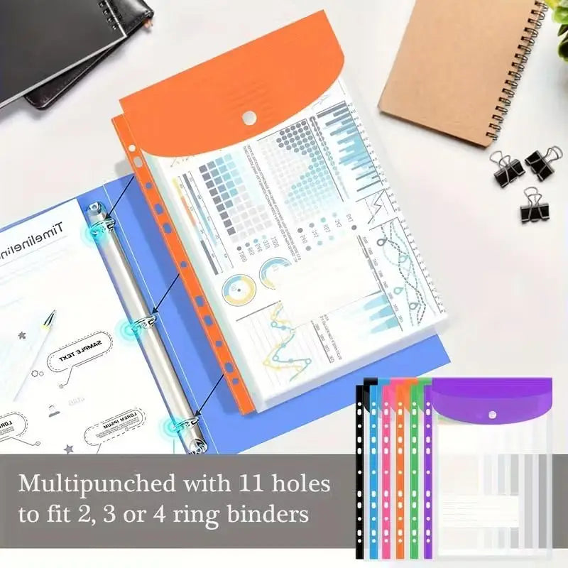 Expandable A4 Binder Pocket Organizer – Plastic Folders for Office Storage