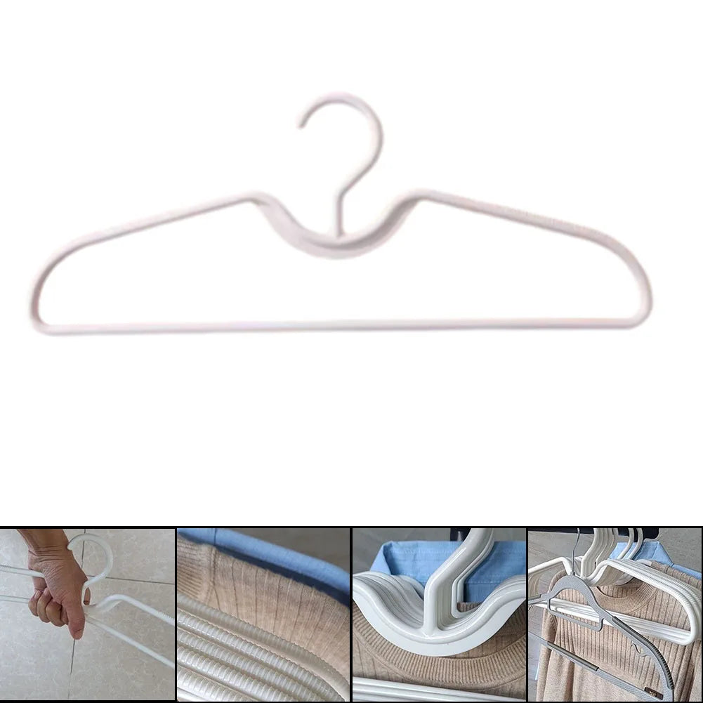 Anti-slip Plastic Clothes Hangers – Short Neck Space-Saving Closet Storage