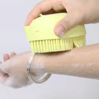 Silicone Pet Grooming Gloves – Shampoo Dispensing Brush for Dog Bathing