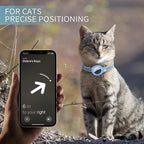 Adjustable Leather Airtag Collar – Reflective GPS Tracker for Pets