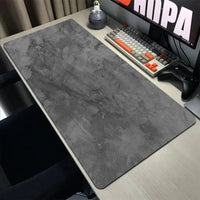 Large Grey Desk Mat – 900x400mm Stitched Edge Mouse Pad for Gaming and Office