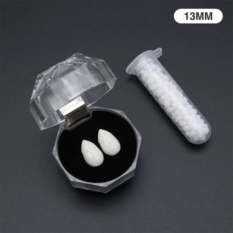 Vampire Fangs with Adhesive – Realistic Dentures for Halloween Cosplay