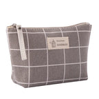 Small Canvas Makeup Bag – Portable Cosmetic Organizer for Travel Toiletry