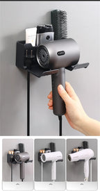 Bathroom Wall Organizer – Hair Dryer Holder with Storage Baskets for Vanity