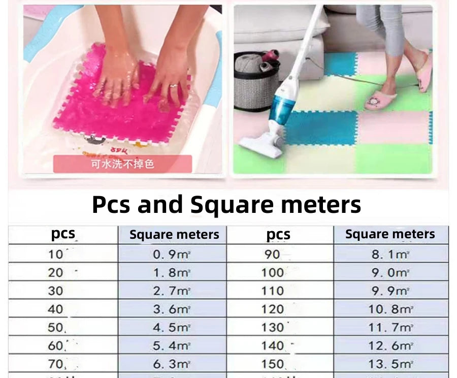 Soft Foam Patchwork Play Mats – Interlocking Carpet Tiles for Kids Rooms