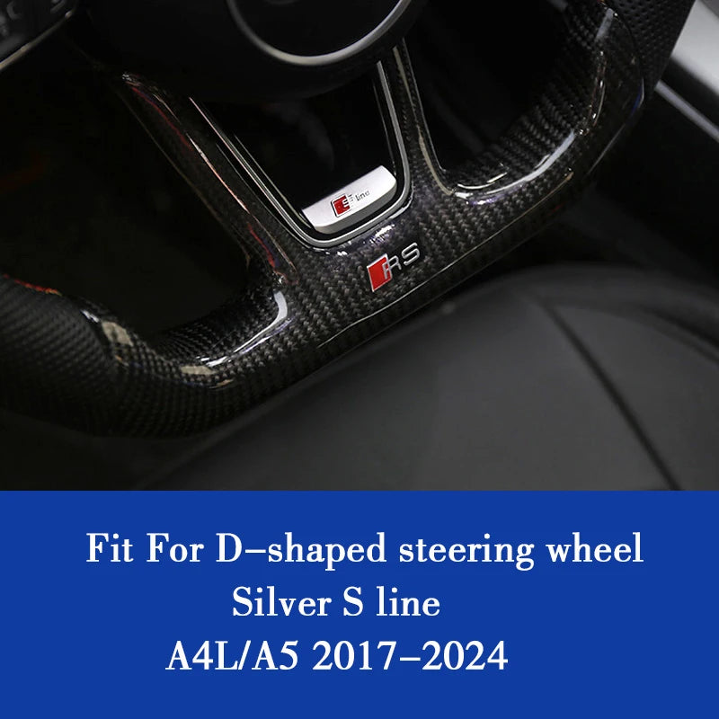Aluminum S-Line Steering Wheel Emblem – Decorative Car Interior Accessory