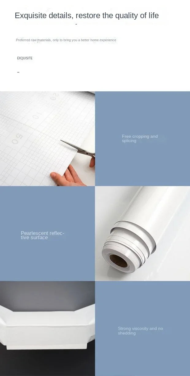 Self-Adhesive Marble Wallpaper – PVC Waterproof Film for Kitchen Renovation