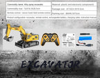 Alloy RC Excavator Toy – 2.4G Remote Control Engineering Truck for Kids