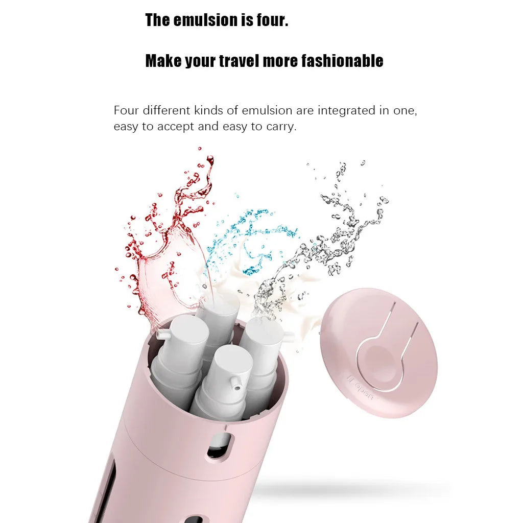 4-in-1 Travel Dispenser – Leakproof Sub-bottle for Shampoo and Lotion