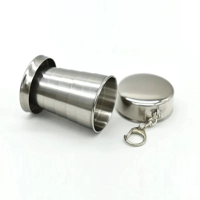 Stainless Steel Telescopic Cup – Portable Folding Drinkware for Camping