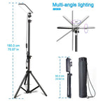 Portable LED Work Light – Telescopic Tripod Spotlight for Outdoor Camping