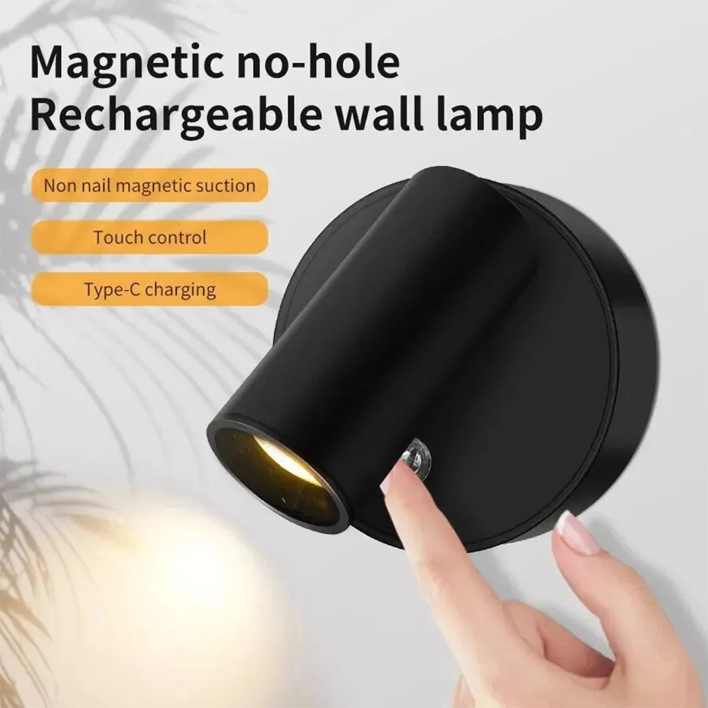 Wireless Magnetic LED Wall Light – Rechargeable Dimmable Lamp for Room Decor