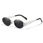 Alloy Oval Sunglasses – UV400 Protective Eyewear for Men and Women