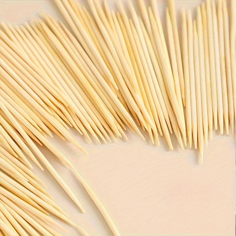 Natural Bamboo Double-Headed Toothpicks – Portable Dental Floss for Home Travel