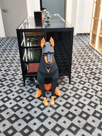 Doberman 3D Papercraft Sculpture – DIY Animal Model for Home Decor