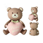 3D Matte Standing Bear Foil Balloons – Birthday Party Decoration for Baby Shower
