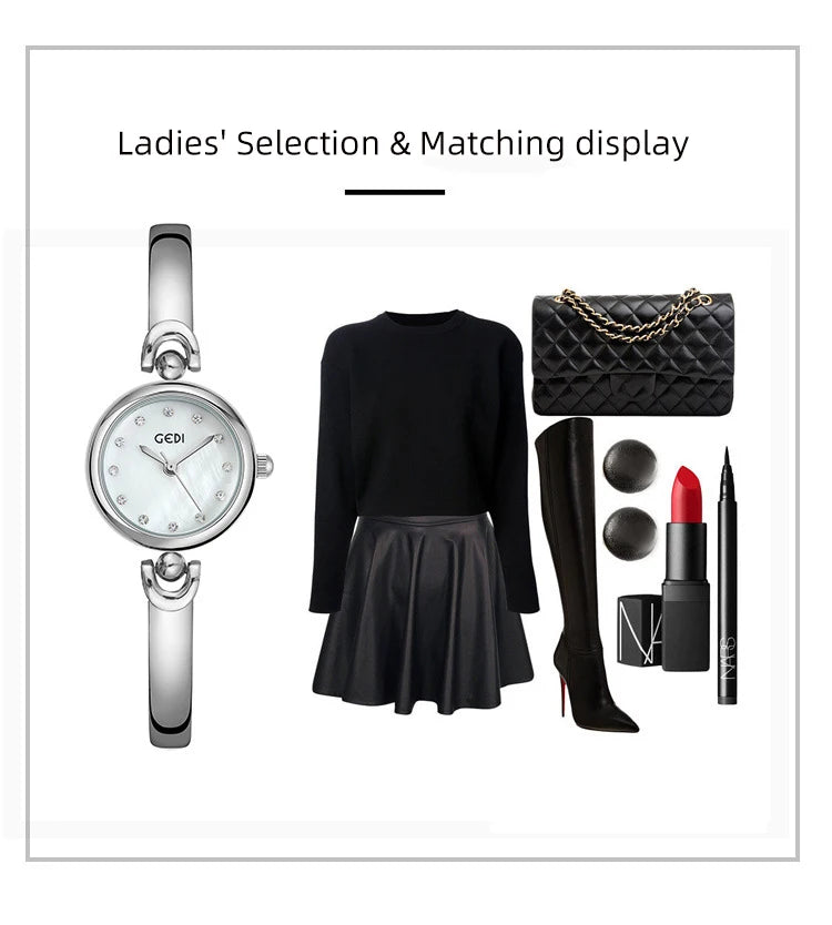 Minimalist Women's Quartz Watch – Waterproof Round Dial for Daily Fashion
