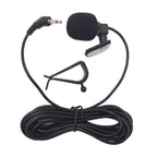 3.5mm External Microphone – Wired Clip-On Mic for Car Audio and Auto Radio