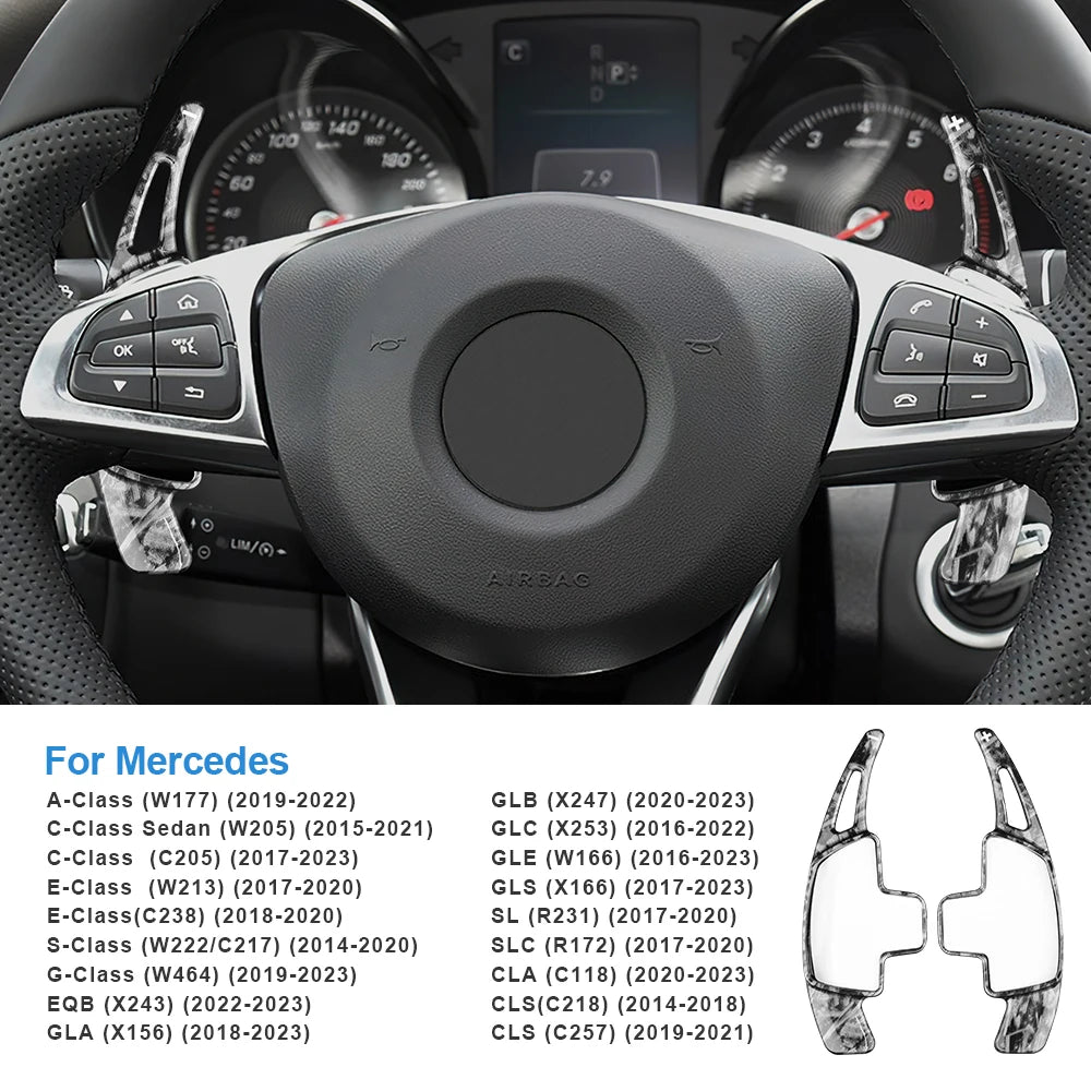 Carbon Fiber Steering Wheel Shift Paddles – Extended Shifters for Mercedes