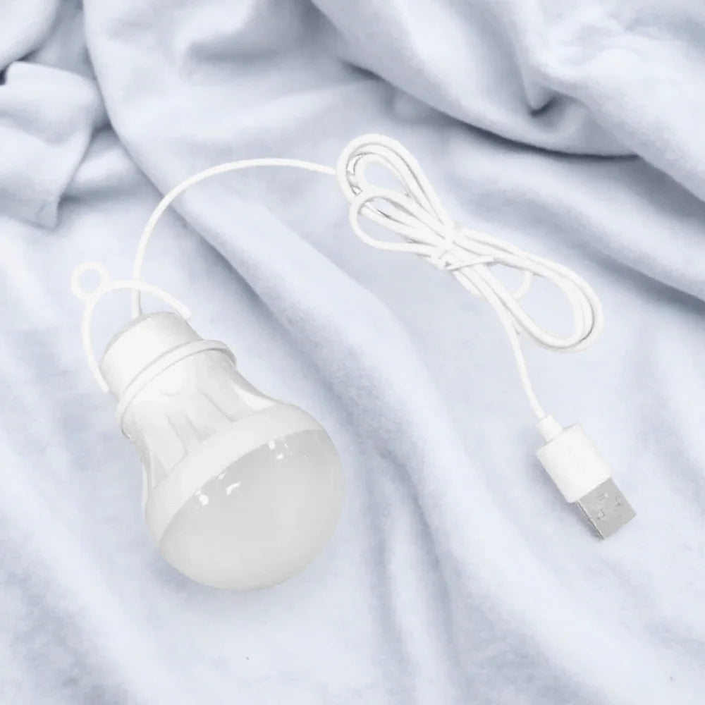 Portable LED USB Lantern – Dimmable Hanging Bulb for Camping and Hiking