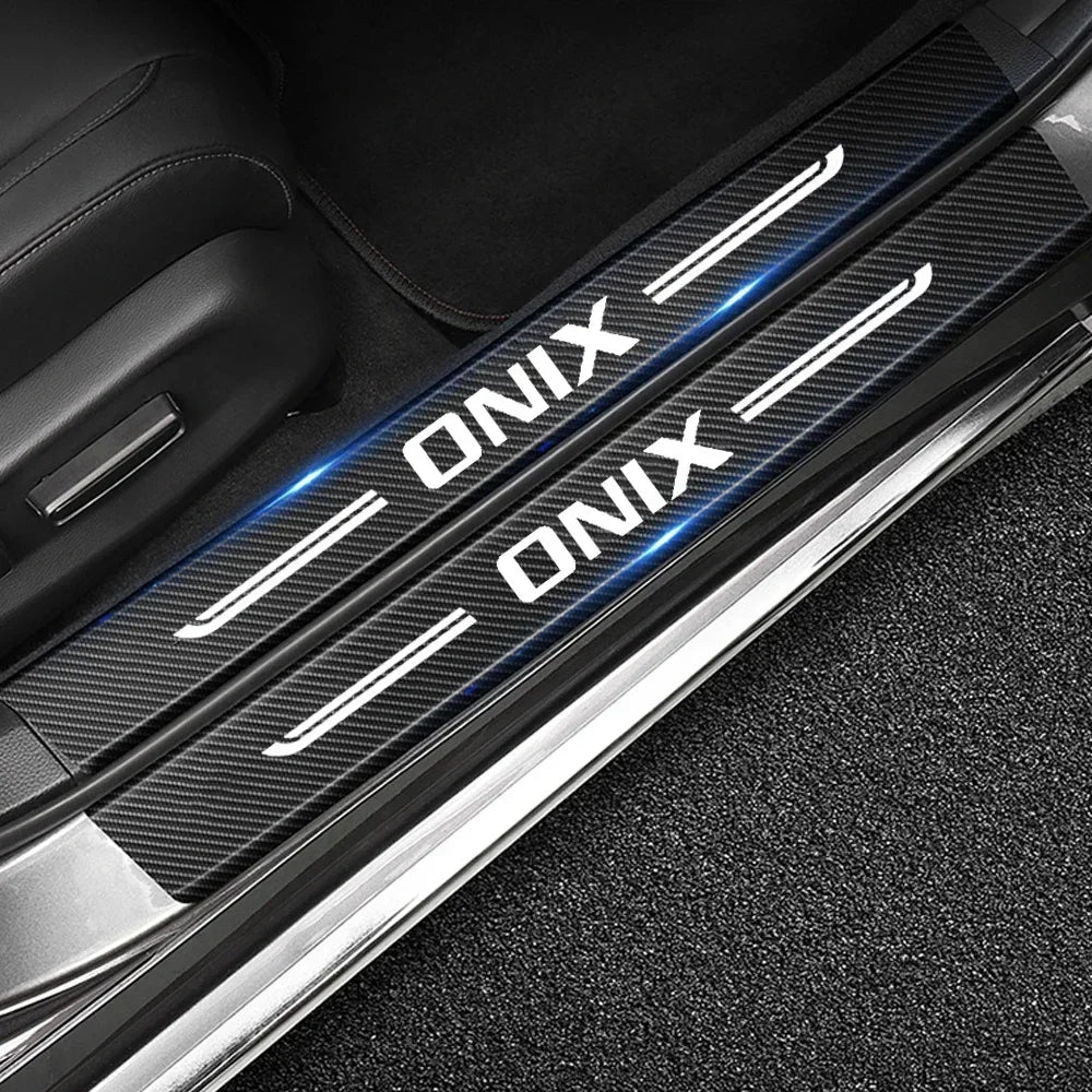 Carbon Fiber Door Sill Guards – Anti-Scratch Protection for ONIX Vehicles