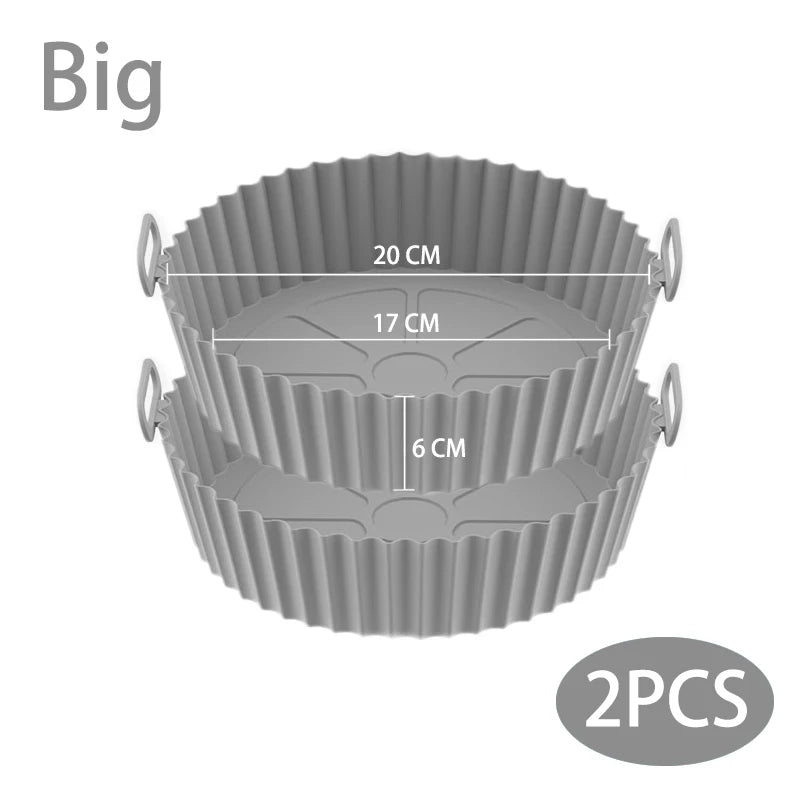 Reusable Silicone Air Fryer Basket – Non-Stick Baking Tray for Cooking