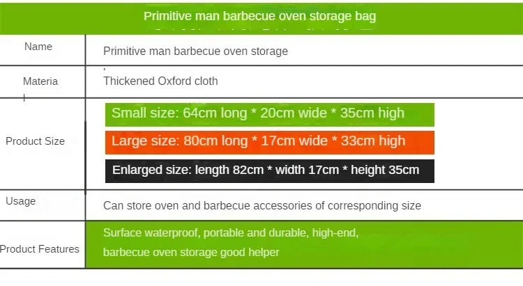Waterproof Oxford Camp Chef Carry Bag – Durable Storage for BBQ Grill Gear