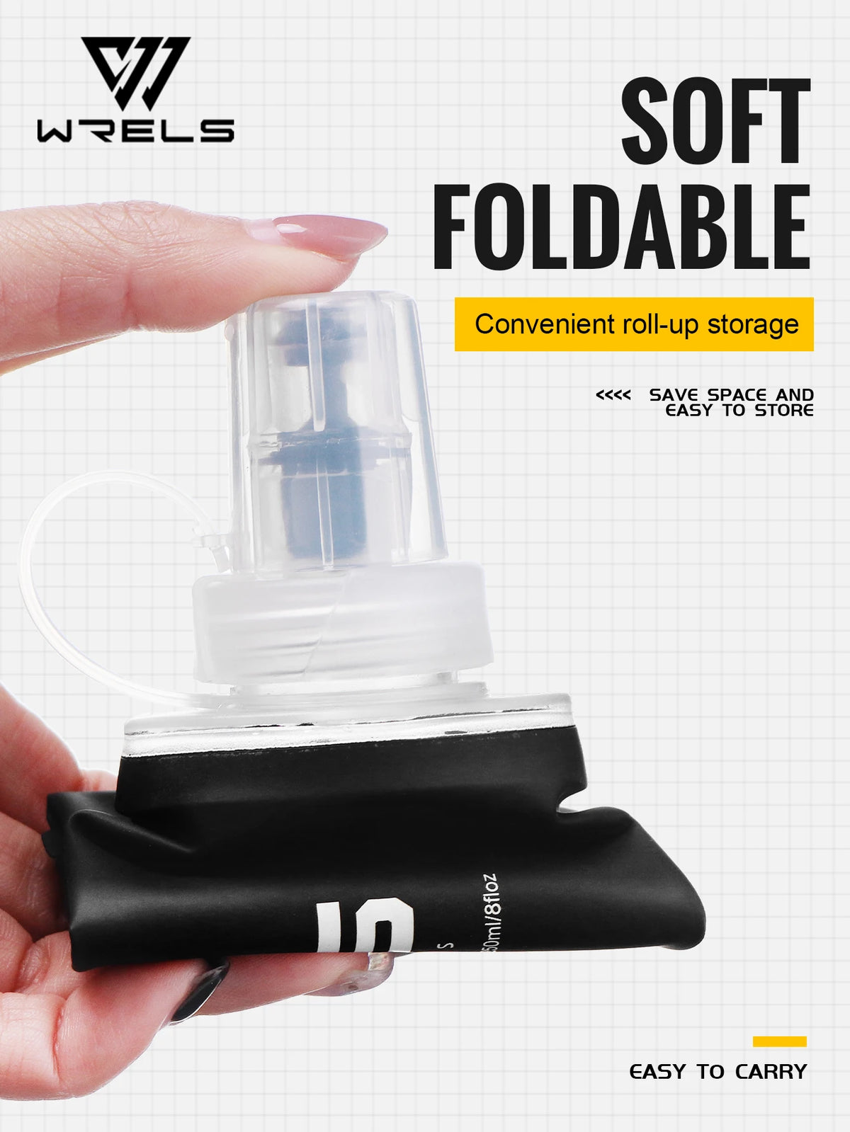 TPU Soft Water Bottle – Foldable BPA Free Hydration Flask for Running Hiking