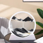 3D Moving Sand Art Frame – Dynamic Liquid Hourglass for Office Home Decor
