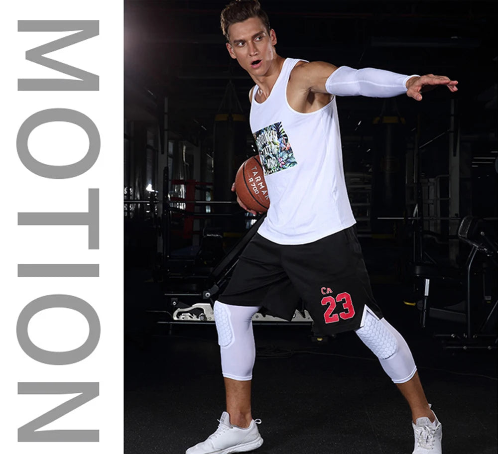 Compression Knee Sleeve – Long Leg Brace Support for Basketball and Running