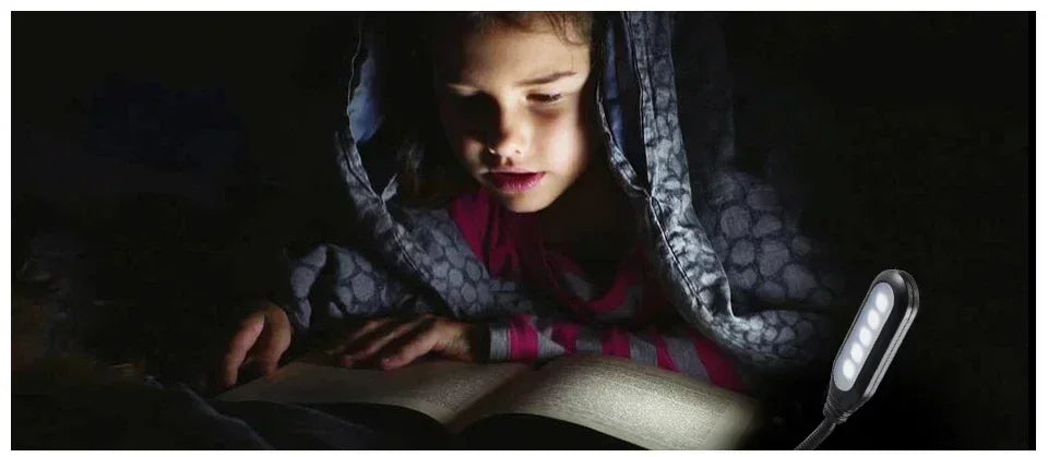 Mini LED Book Clip Light – Battery Powered Eye Protection for Night Reading
