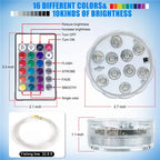 RGB LED Submersible Light – Waterproof Battery Operated Decor for Pool Parties