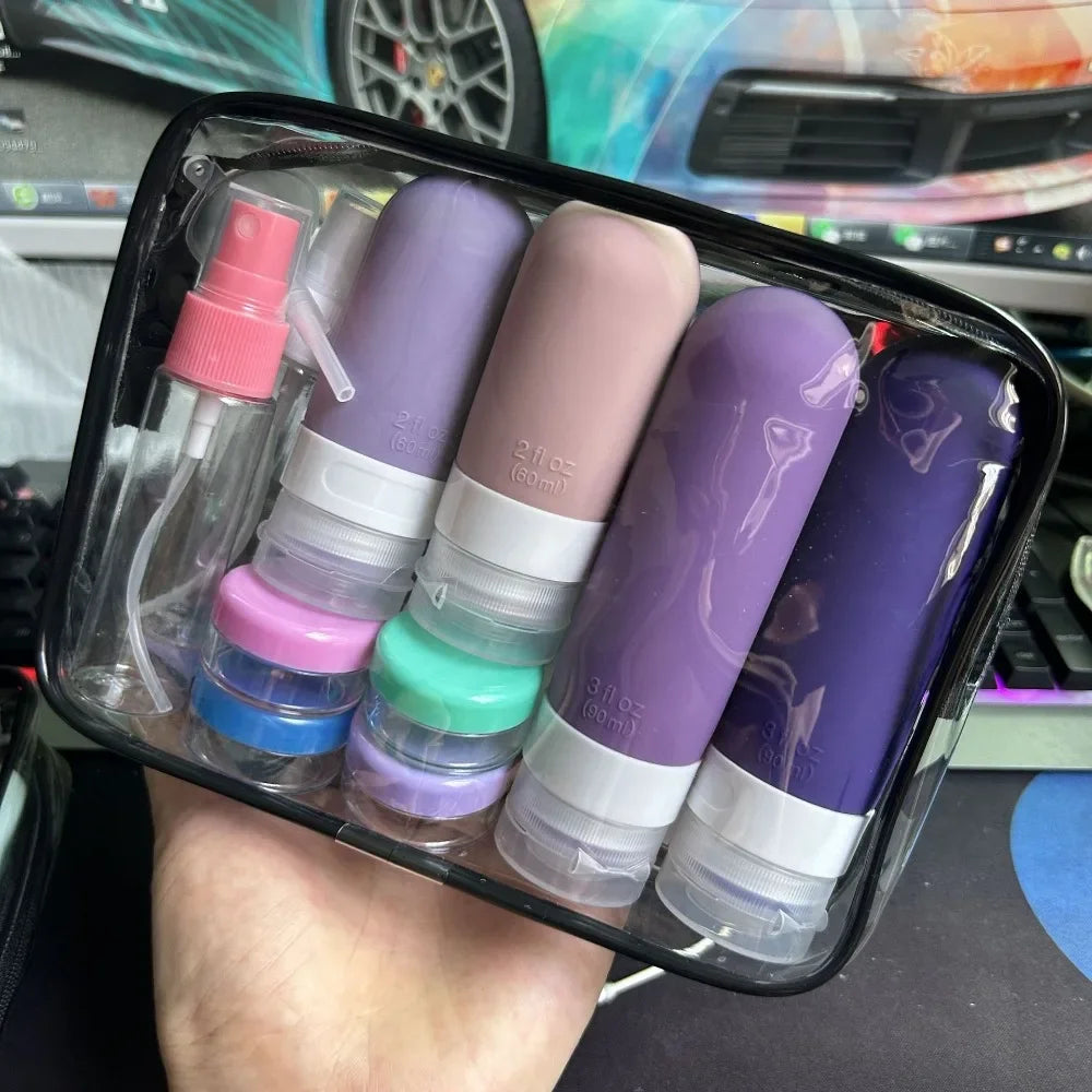 Leak-Proof Travel Bottles Set – Refillable Containers for Toiletries