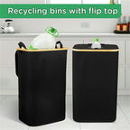100L Kitchen Recycling Bin – Removable Tote Bags for Waste Sorting
