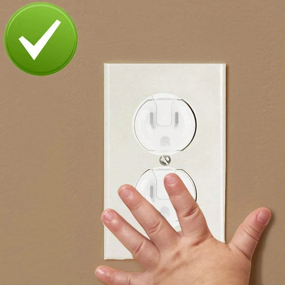 Clear Childproof Outlet Covers – Baby Safety Electrical Socket Protectors for Home