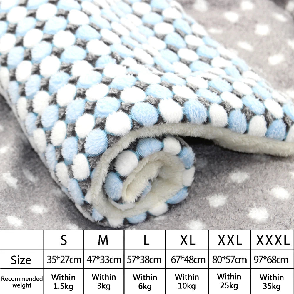 Flannel Pet Bed – Thickened Sleeping Mat for Small and Large Dogs and Cats