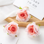 Artificial Silk Rose Heads – Decorative Flowers for Wedding Home Decor