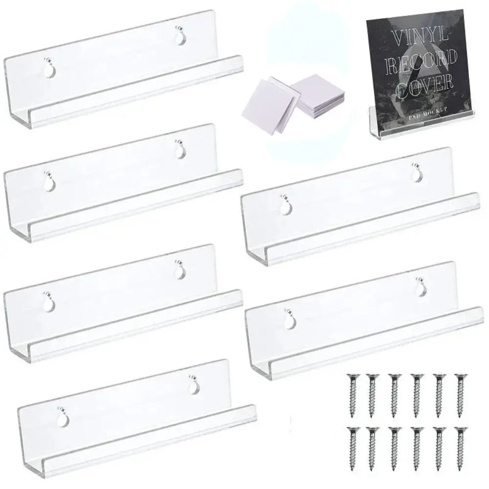 Acrylic Vinyl Record Wall Mount – Clear Display Shelf for Music Collectors