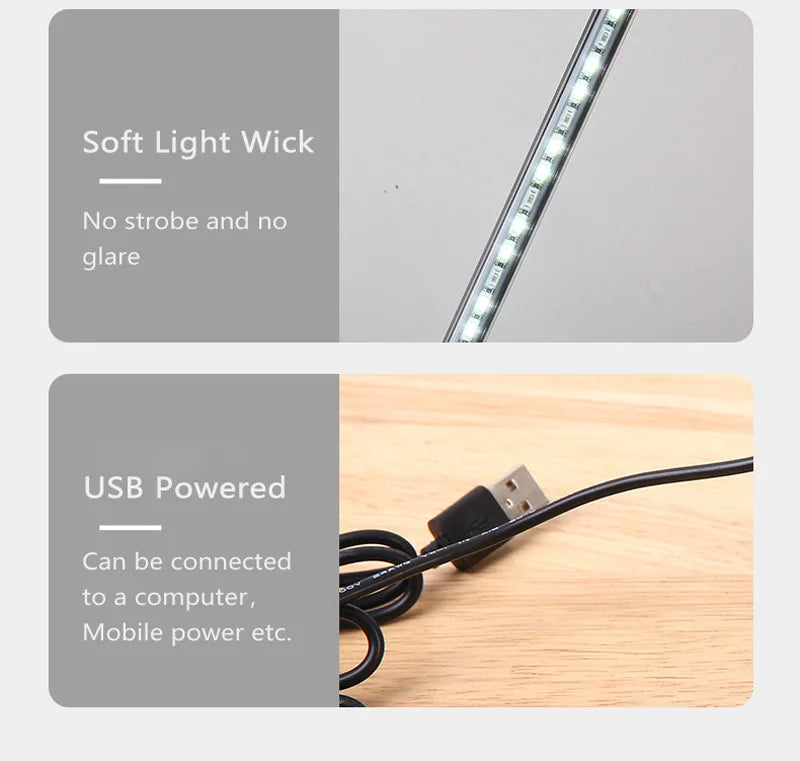 LED Clip-On Desk Lamp – Dimmable Eye Protection for Office and Study