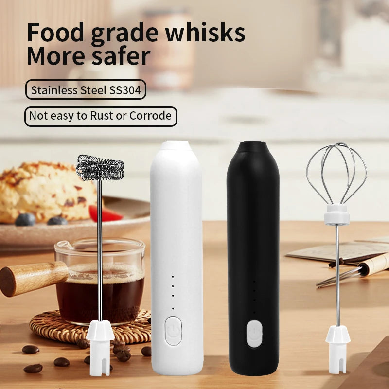 Electric Milk Frother – Wireless Handheld Foam Maker for Coffee and Baking