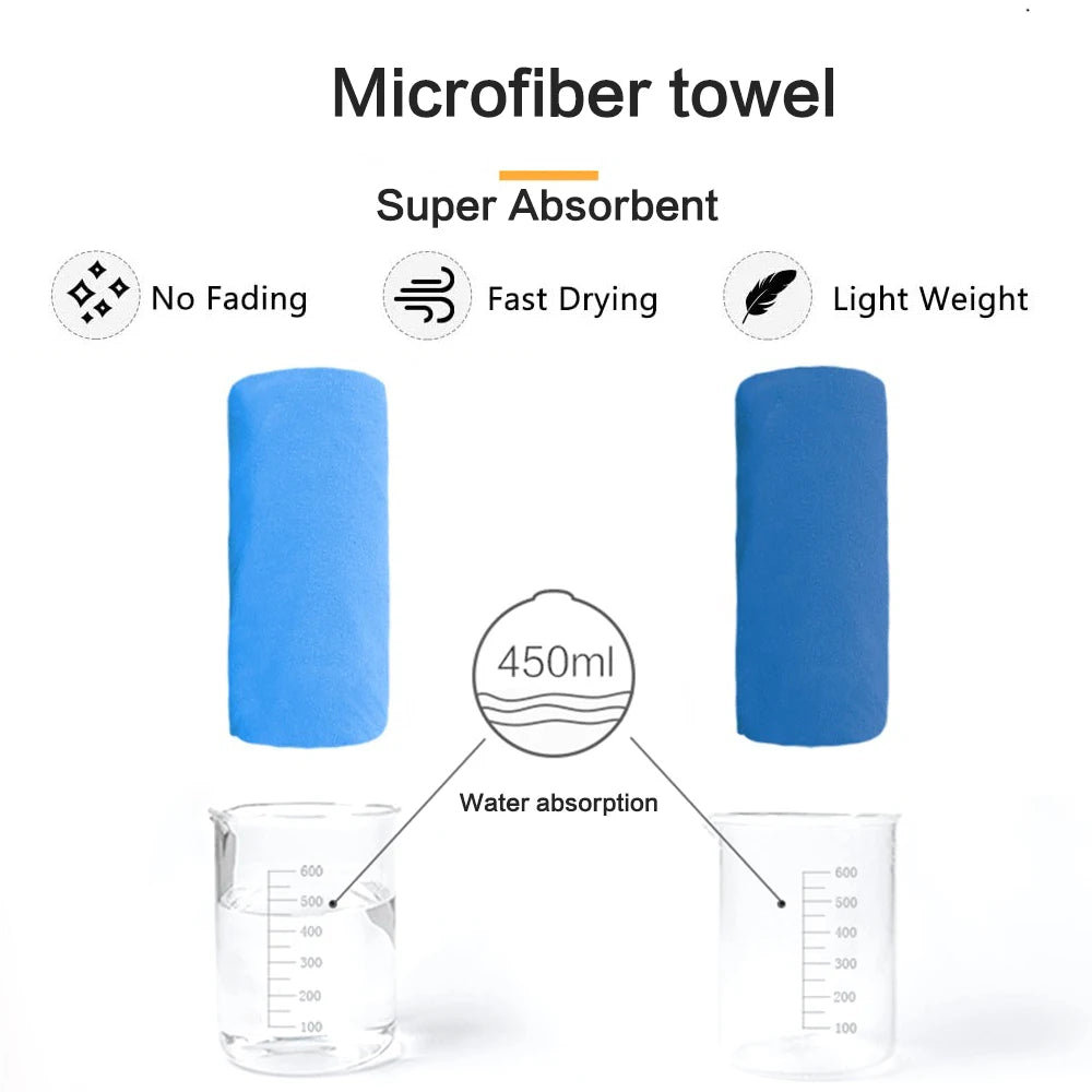 Microfiber Gym Towel – Silver Ion Odor-Free Absorbent Fabric for Workout